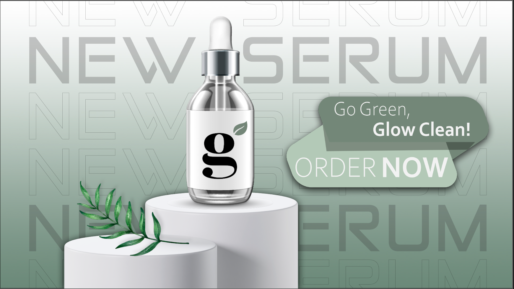 Green Serum Product Ad