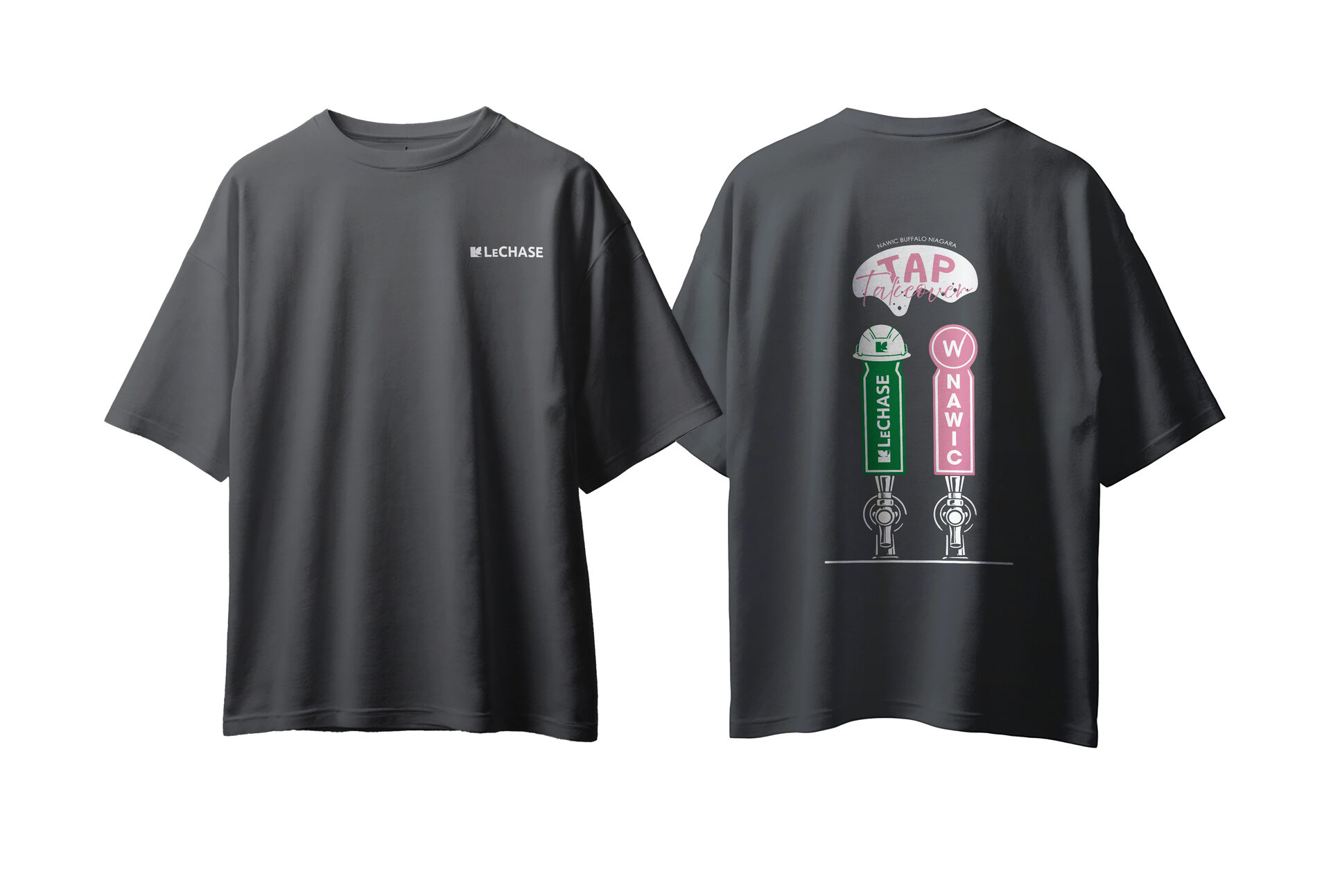 NAWIC bartending event shirt designed by Zandyr Meakin for LeChase Construction