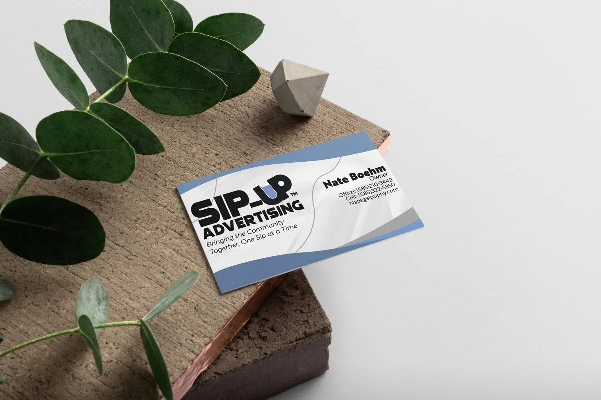 SIP-UP Advertising business card designed by Zandyr Meakin