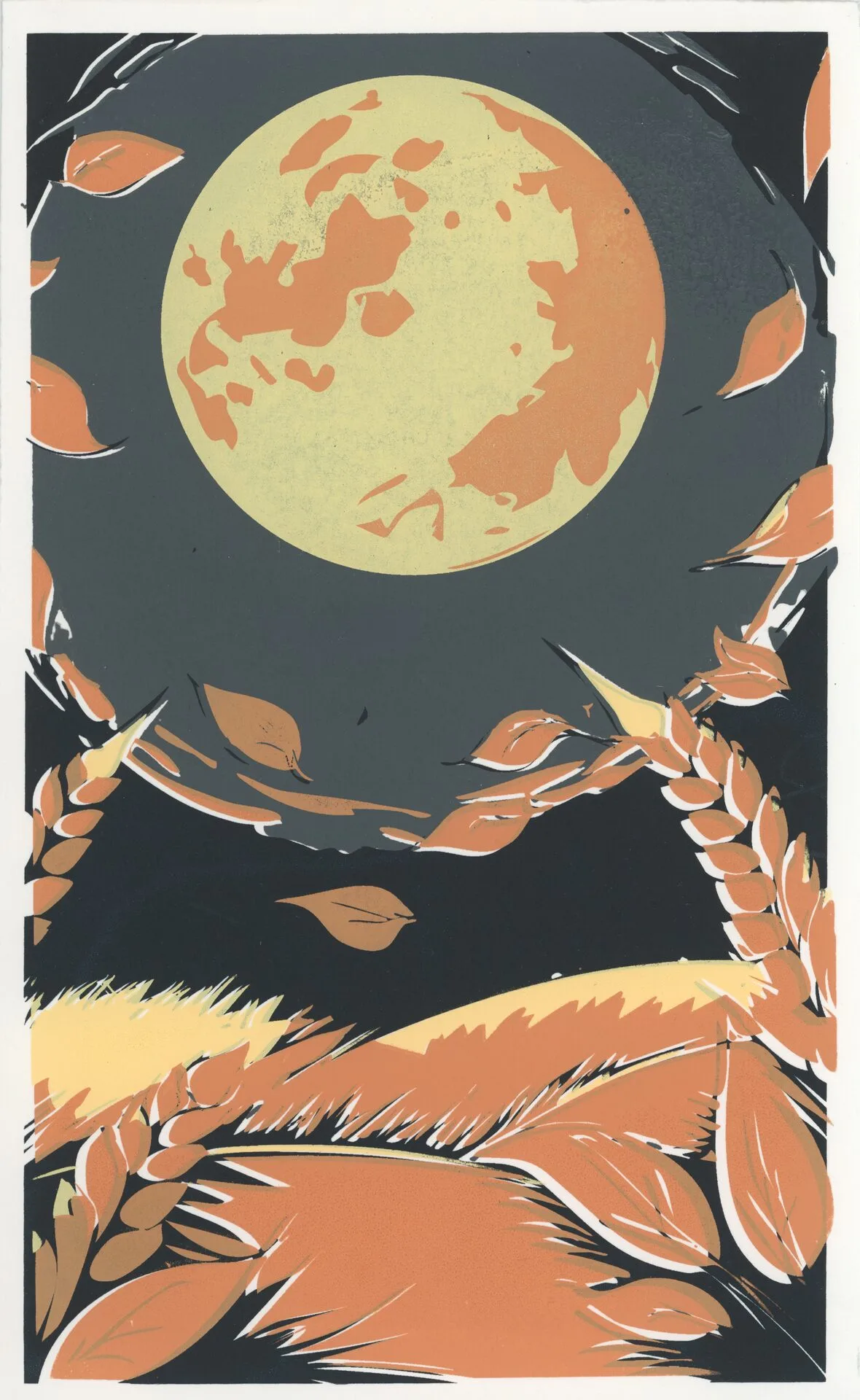 Windy Harvest screen print art by Zandyr Meakin